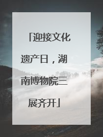 迎接文化遗产日，湖南博物院三展齐开
