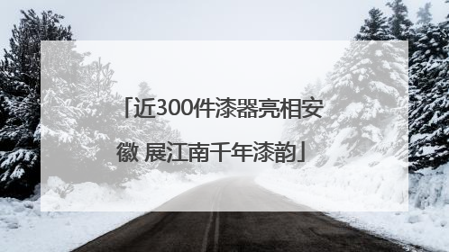 近300件漆器亮相安徽 展江南千年漆韵