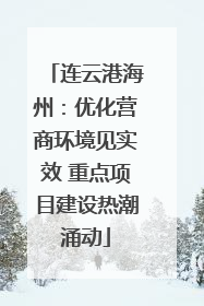 连云港海州：优化营商环境见实效 重点项目建设热潮涌动