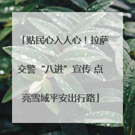 贴民心入人心！拉萨交警“八进”宣传 点亮雪域平安出行路