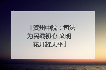 贺州中院：司法为民践初心 文明花开耀天平