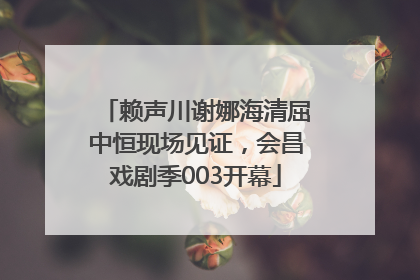 赖声川谢娜海清屈中恒现场见证，会昌戏剧季003开幕