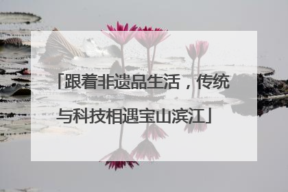 跟着非遗品生活，传统与科技相遇宝山滨江
