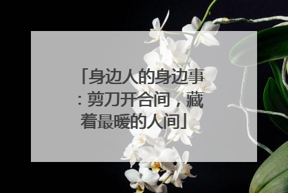 身边人的身边事：剪刀开合间，藏着最暖的人间