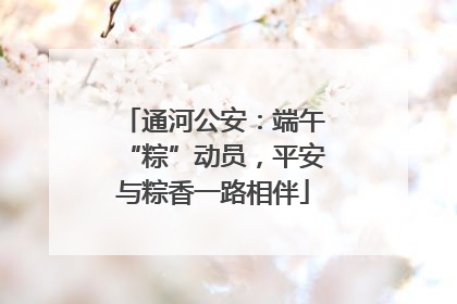 通河公安：端午“粽”动员，平安与粽香一路相伴
