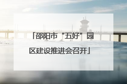 邵阳市“五好”园区建设推进会召开