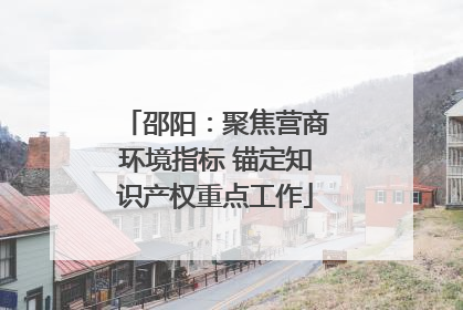 邵阳：聚焦营商环境指标 锚定知识产权重点工作