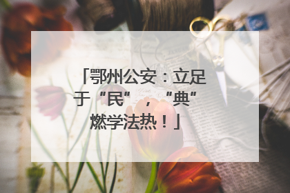 鄂州公安：立足于“民”，“典”燃学法热！
