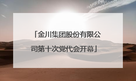 金川集团股份有限公司第十次党代会开幕