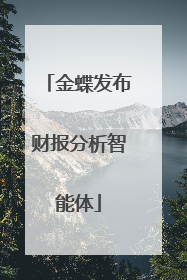 金蝶发布财报分析智能体