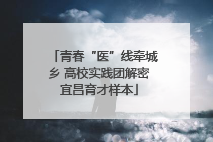 青春“医”线牵城乡 高校实践团解密宜昌育才样本