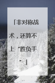 非对称战术，还算不上“胜负手”