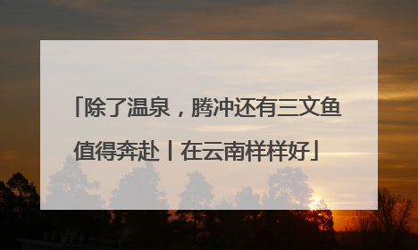 除了温泉，腾冲还有三文鱼值得奔赴丨在云南样样好