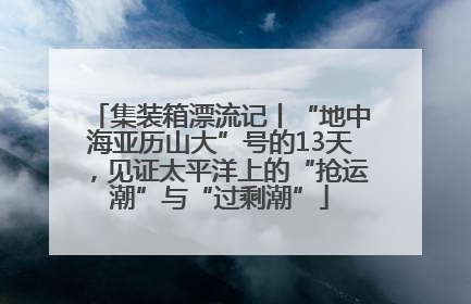 集装箱漂流记丨“地中海亚历山大”号的13天，见证太平洋上的“抢运潮”与“过剩潮”