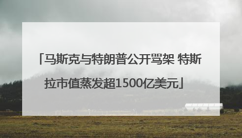 马斯克与特朗普公开骂架 特斯拉市值蒸发超1500亿美元