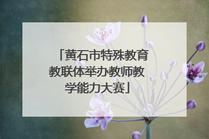 黄石市特殊教育教联体举办教师教学能力大赛