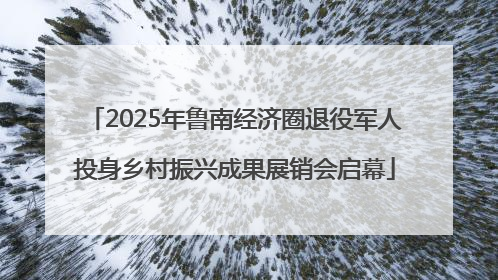 2025年鲁南经济圈退役军人投身乡村振兴成果展销会启幕