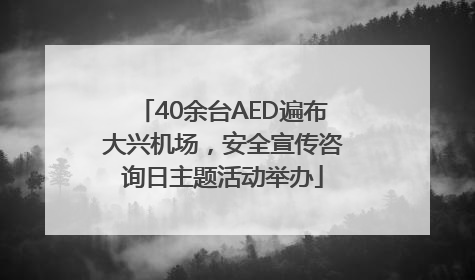 40余台AED遍布大兴机场，安全宣传咨询日主题活动举办