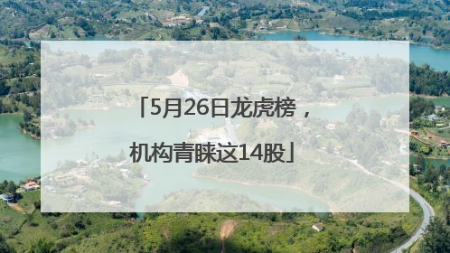 5月26日龙虎榜，机构青睐这14股