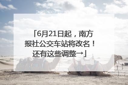 6月21日起，南方报社公交车站将改名！还有这些调整→